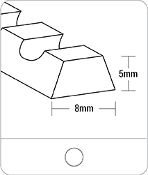Tracking guides - K8 PVC - gekerbt